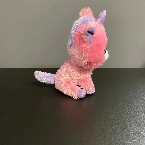 Ty Beanie Boos MAGIC the‎ Unicorn  6" Tall Plush Pink Purple Eyes - Picture 6 of 12